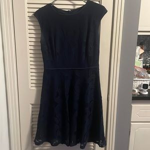 Navy Blue lace sleeveless dress
